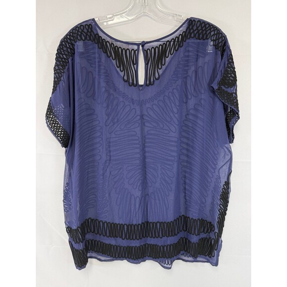 Cluny Women’s Blouse Size 12 NWT MSRP $398 Beautiful Stitching See Through - Picture 4 of 6